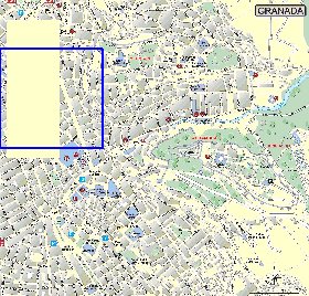 mapa de Granada em espanhol