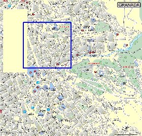 mapa de Granada em espanhol