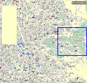 mapa de Granada em espanhol