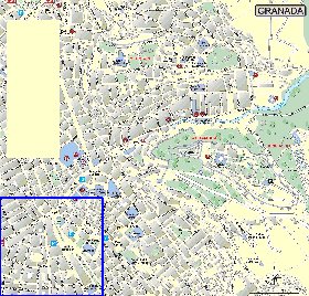 carte de Grenade en espagnol