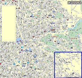 mapa de Granada em espanhol