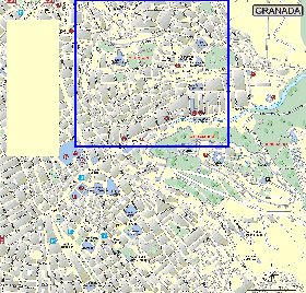 mapa de Granada em espanhol