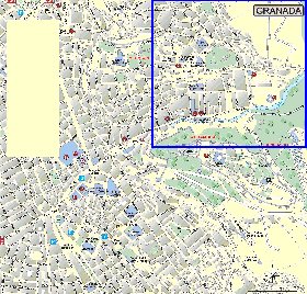 mapa de Granada em espanhol