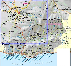 mapa de  provincia Provincia de Granada