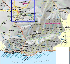 carte de  la province Province de Grenade