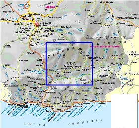 carte de  la province Province de Grenade