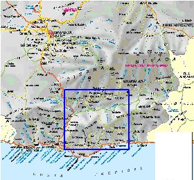 mapa de  provincia Provincia de Granada