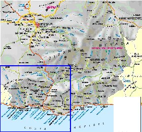 mapa de  provincia Provincia de Granada