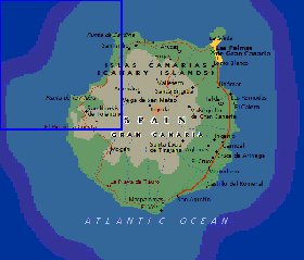 mapa de Gran Canaria em ingles