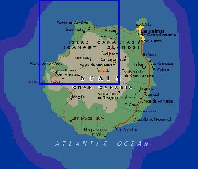 mapa de Gran Canaria em ingles