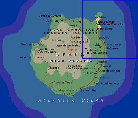 mapa de Gran Canaria em ingles