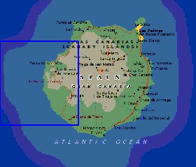 mapa de Gran Canaria em ingles