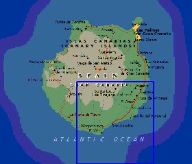 mapa de Gran Canaria em ingles