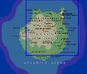 mapa de Gran Canaria em ingles