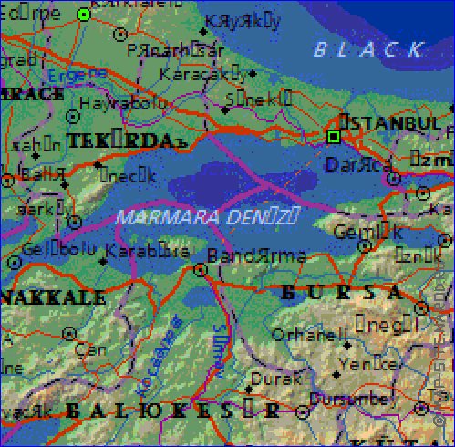 Administrativa mapa de Grecia em ingles