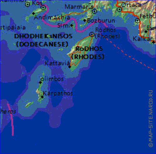 Administrativa mapa de Grecia em ingles