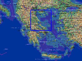 Administrativa mapa de Grecia em ingles