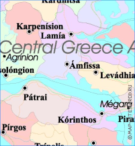 Administrativa mapa de Grecia