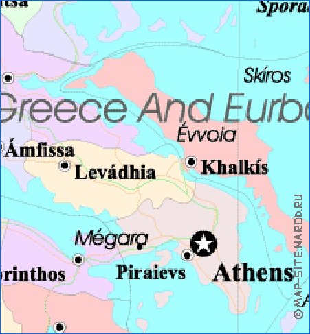 Administrativa mapa de Grecia