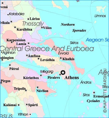 Administratives carte de Grece