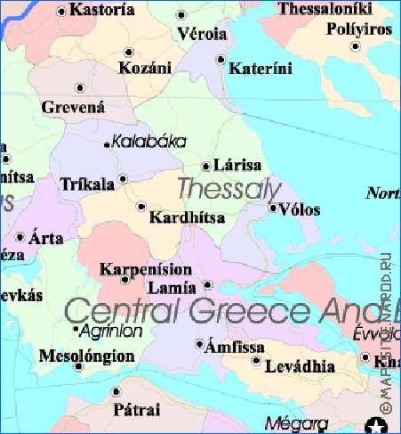 Administratives carte de Grece