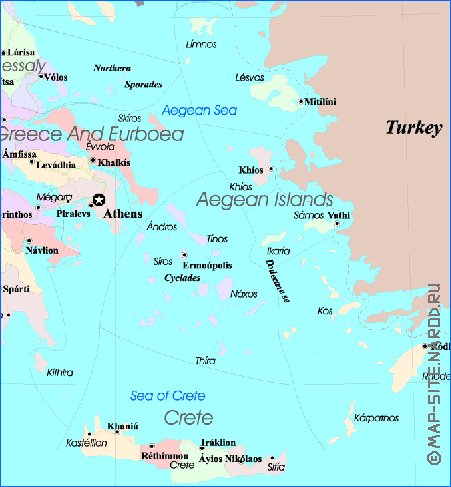 Administrativa mapa de Grecia