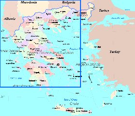 Administratives carte de Grece