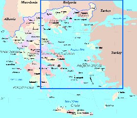 Administrativa mapa de Grecia