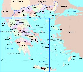 Administratives carte de Grece