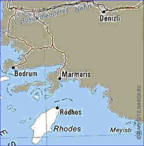 mapa de Grecia em ingles