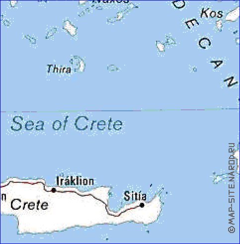 mapa de Grecia em ingles