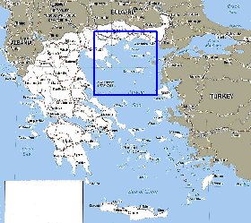 mapa de Grecia em ingles