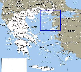 mapa de Grecia em ingles