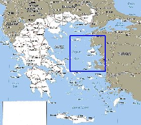 mapa de Grecia em ingles