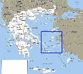 mapa de Grecia em ingles