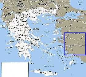 mapa de Grecia em ingles