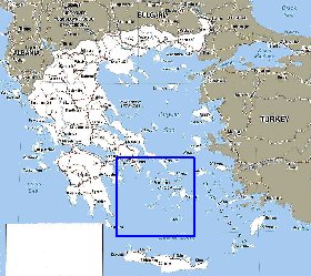 mapa de Grecia em ingles