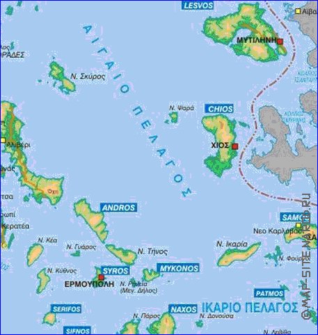 Fisica mapa de Grecia