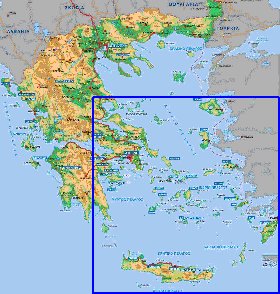 Fisica mapa de Grecia