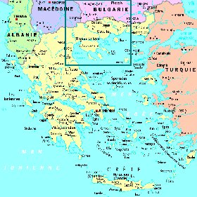 mapa de Grecia em frances