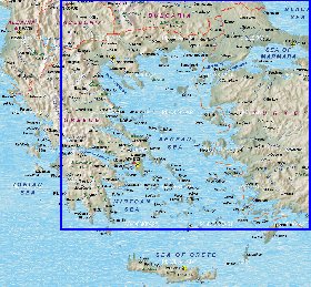 mapa de Grecia em alemao