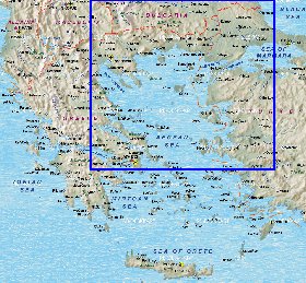 mapa de Grecia em alemao