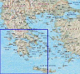 mapa de Grecia em alemao