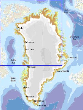 Fisica mapa de Gronelandia