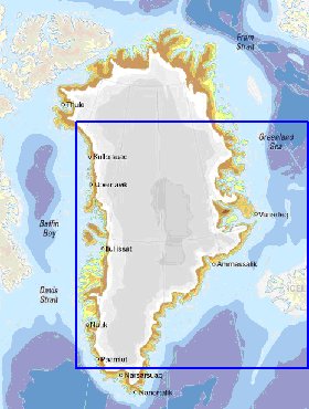 Fisica mapa de Gronelandia