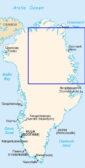 mapa de Gronelandia