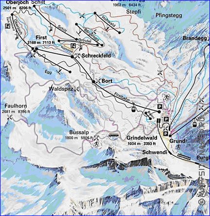 mapa de Grindelwald