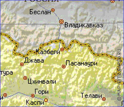 Fisica mapa de Georgia