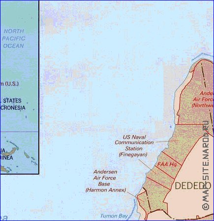 Administrativa mapa de Guam