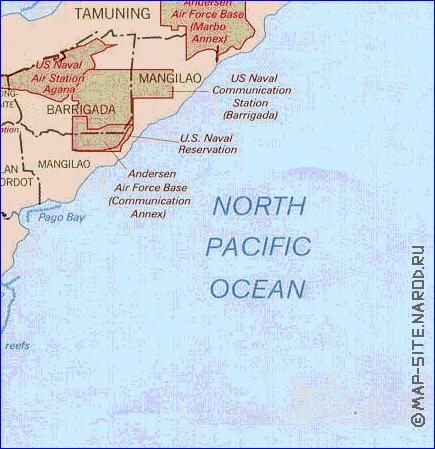 Administrativa mapa de Guam